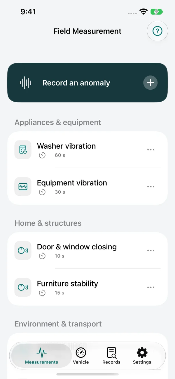 Real app screens · Example data