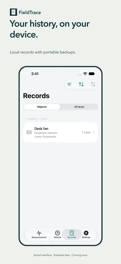 Your history, on your device.
