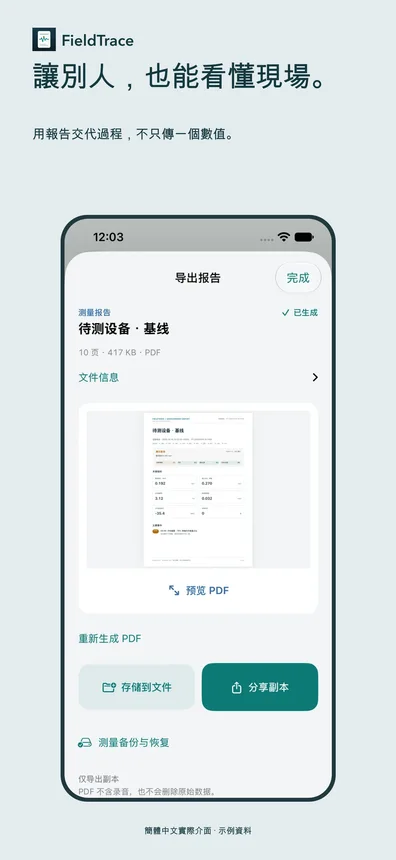 讓別人，也能看懂現場。